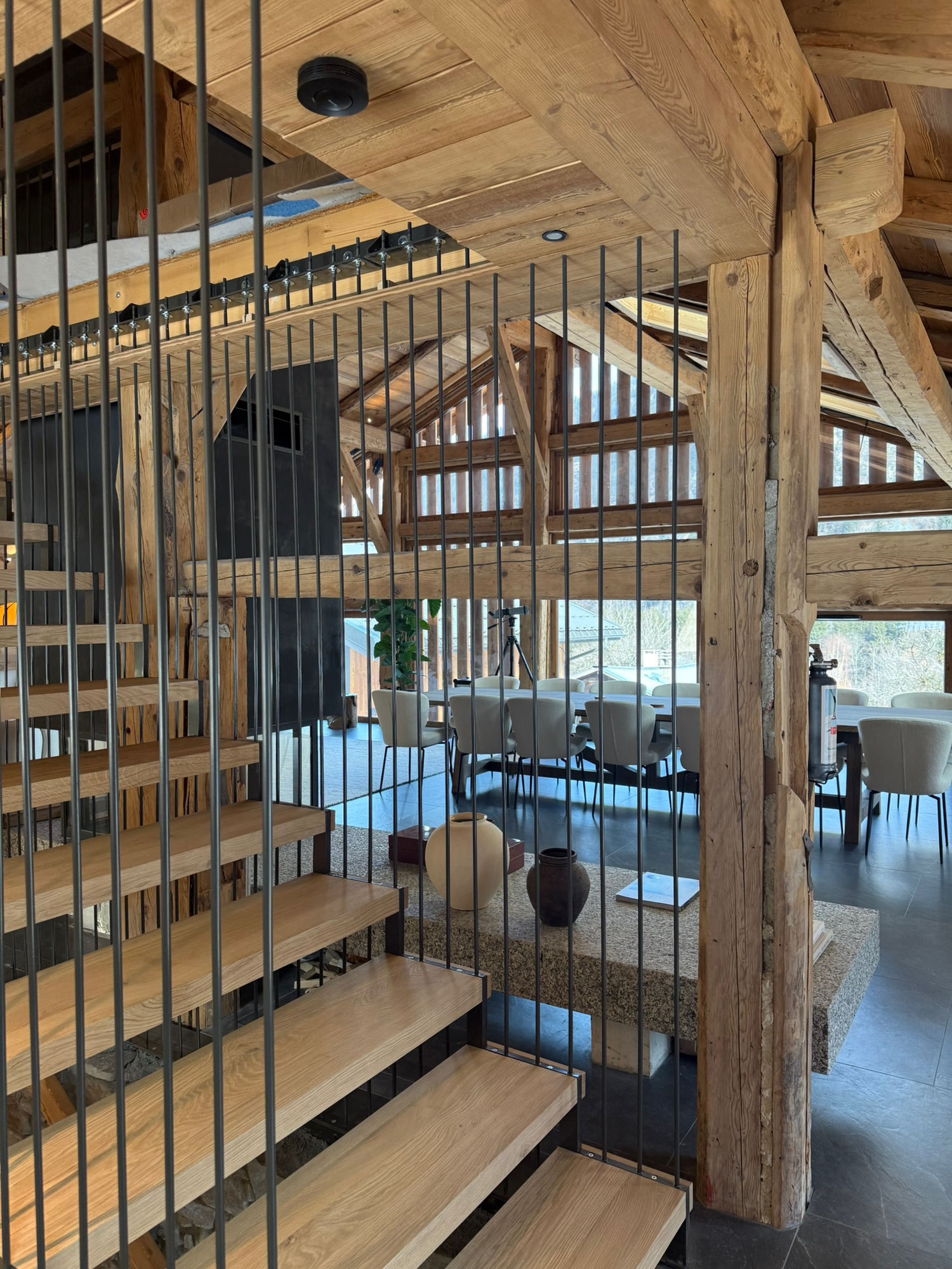 Staircase and open living space